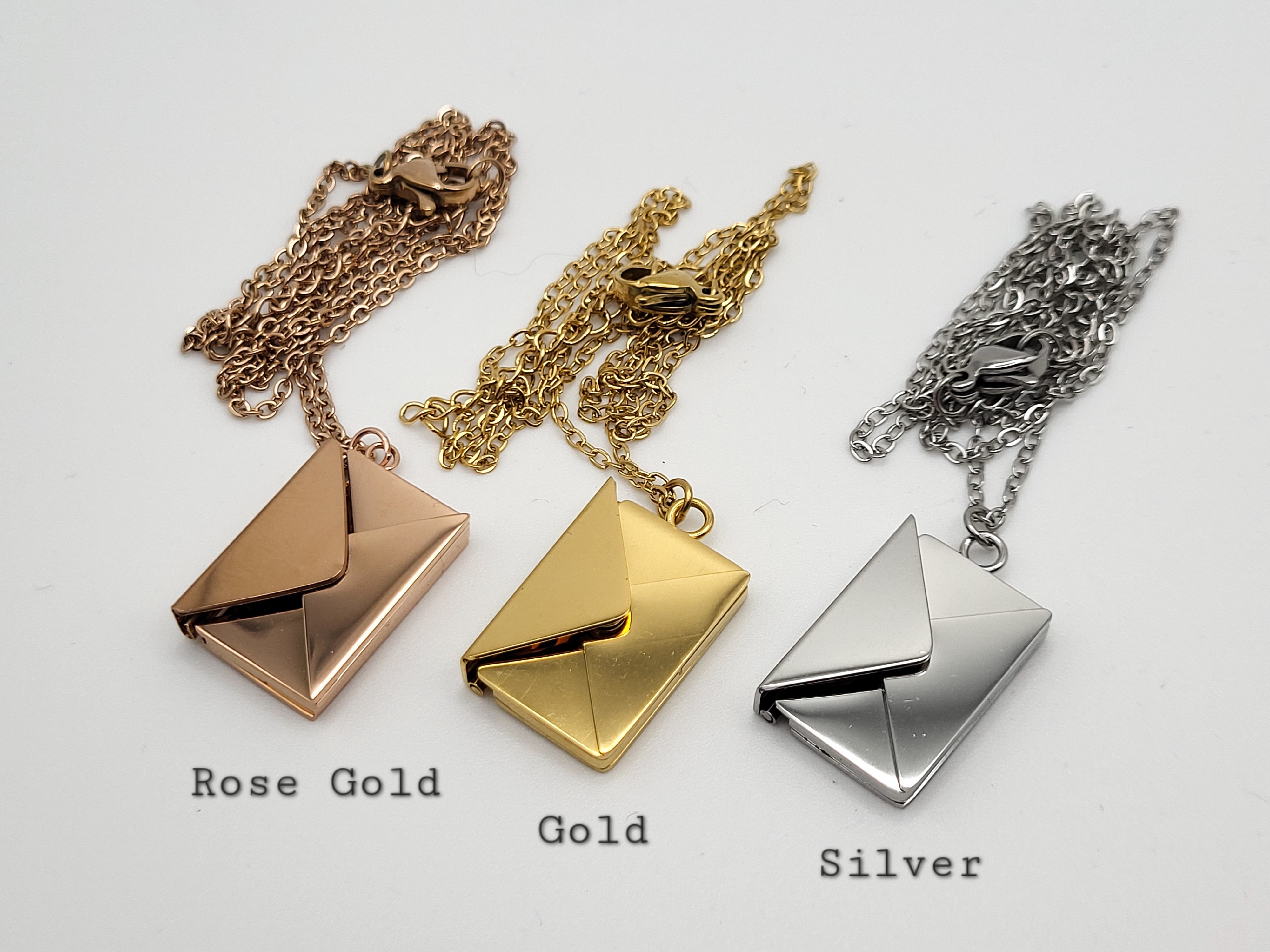 'I Love You' Envelope Necklace