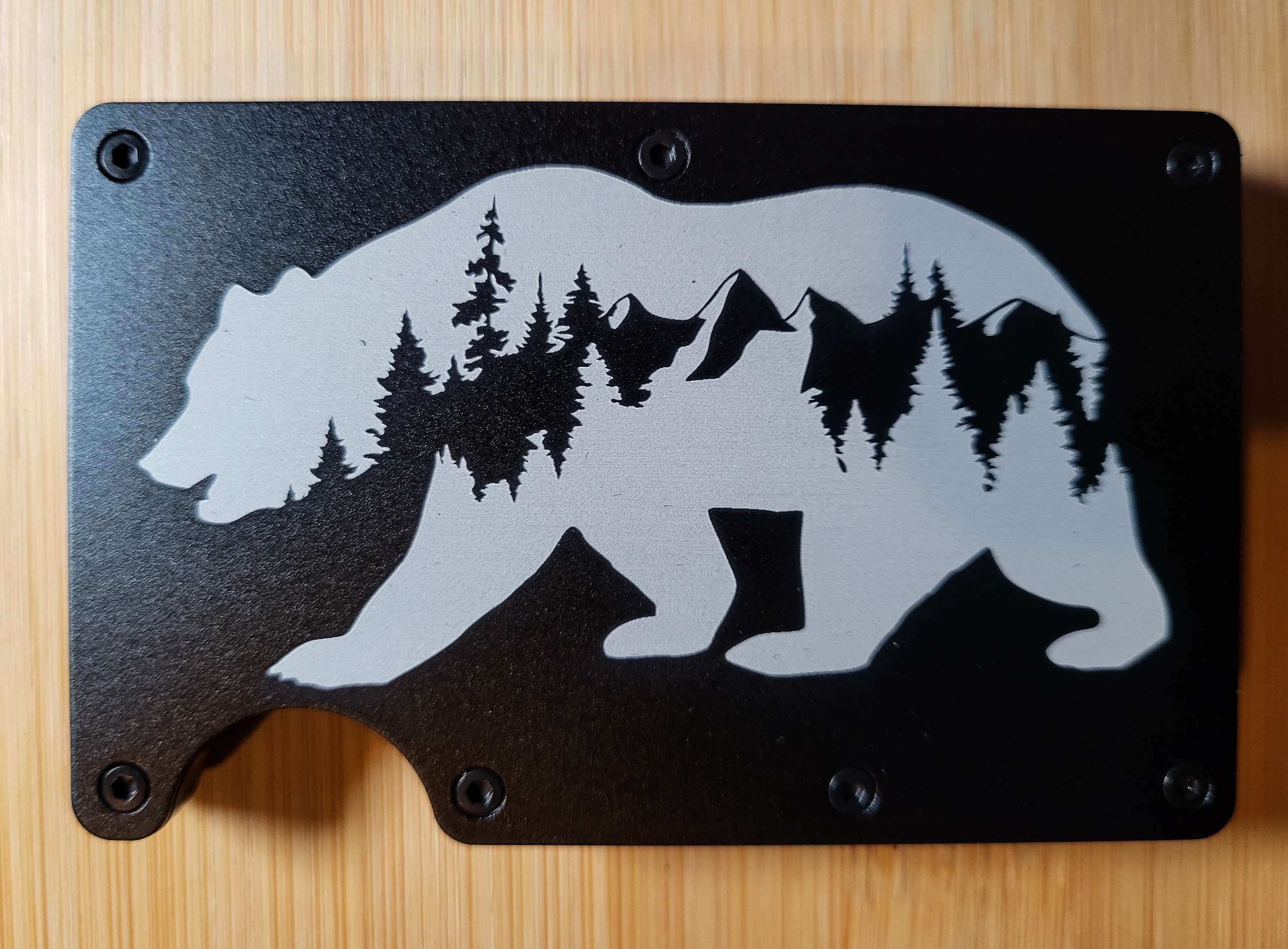 Bear Mountain Scene Aluminum Wallet